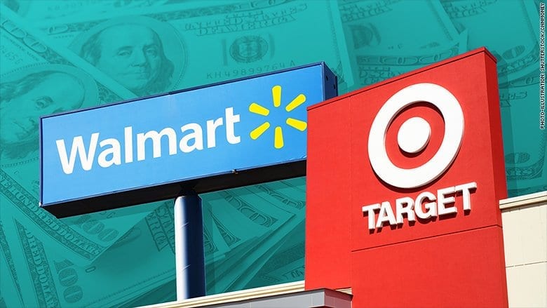 Walmart y Target están gastando altas sumas de dinero para competir con Amazon